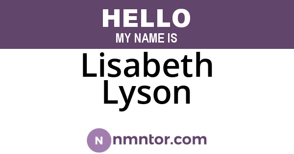 Lisabeth Lyson