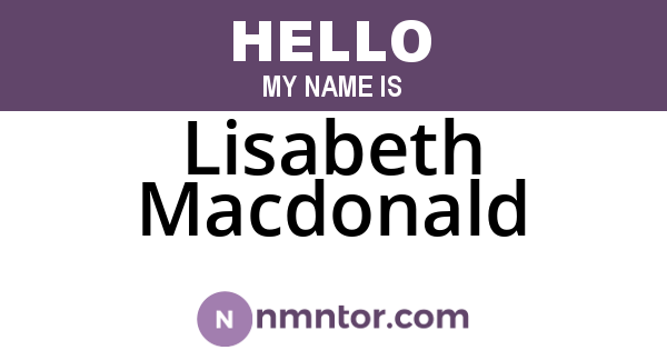 Lisabeth Macdonald