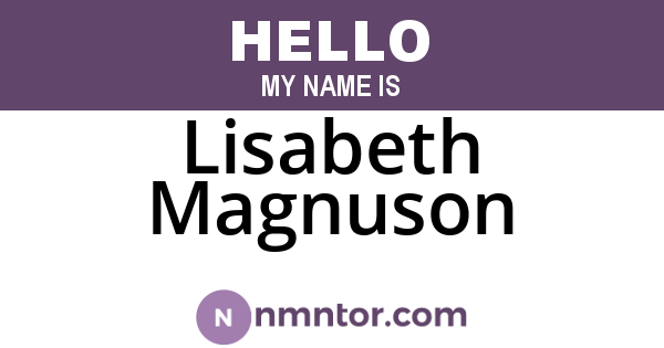 Lisabeth Magnuson