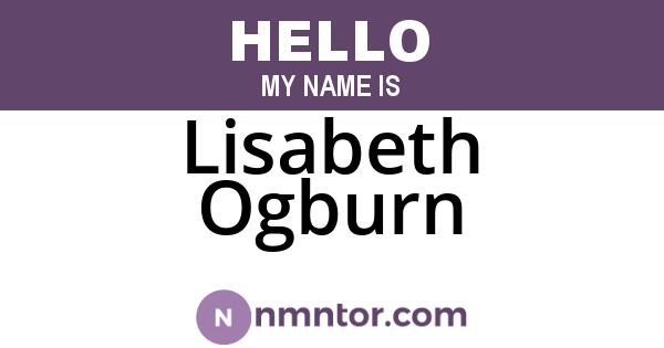 Lisabeth Ogburn