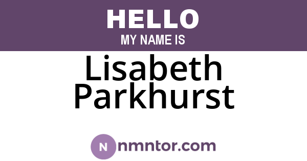 Lisabeth Parkhurst