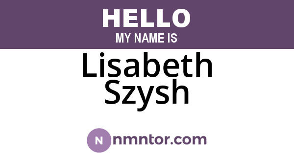 Lisabeth Szysh