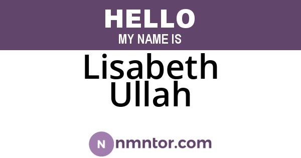 Lisabeth Ullah
