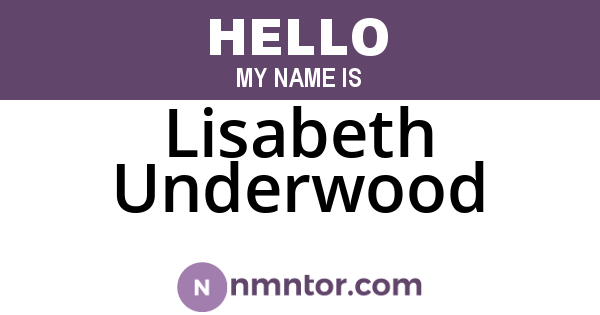 Lisabeth Underwood
