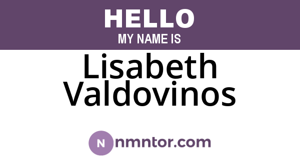 Lisabeth Valdovinos
