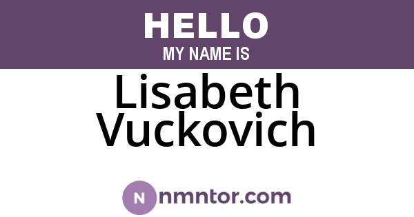 Lisabeth Vuckovich