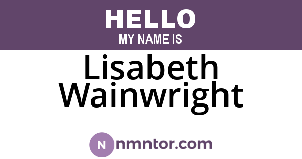 Lisabeth Wainwright