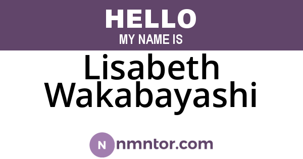 Lisabeth Wakabayashi