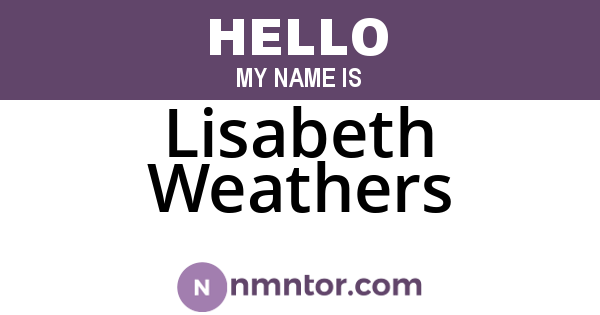 Lisabeth Weathers