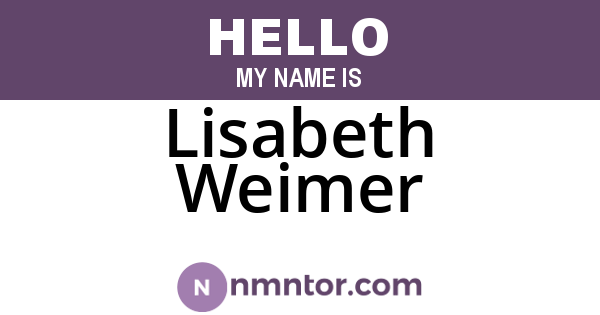Lisabeth Weimer