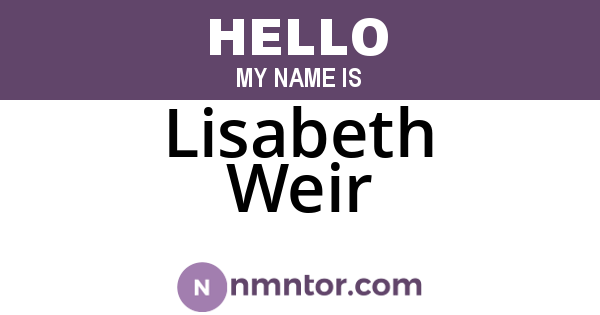 Lisabeth Weir