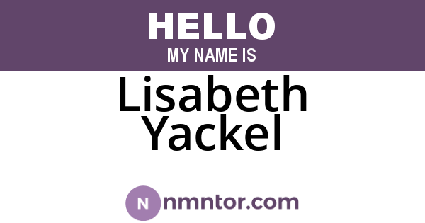 Lisabeth Yackel