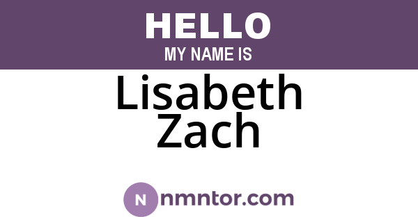 Lisabeth Zach