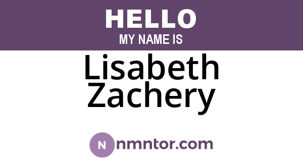 Lisabeth Zachery