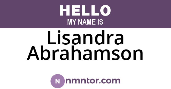 Lisandra Abrahamson