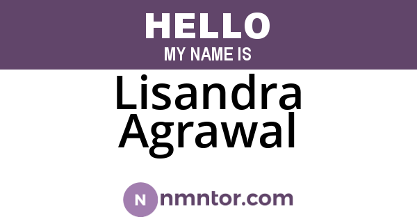 Lisandra Agrawal