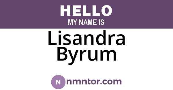 Lisandra Byrum