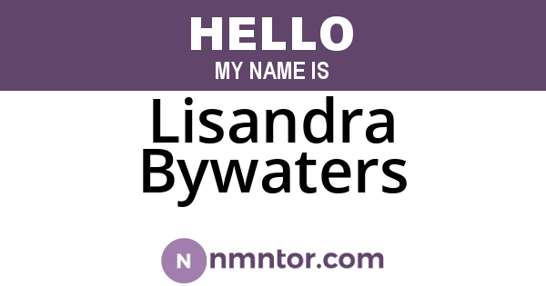 Lisandra Bywaters
