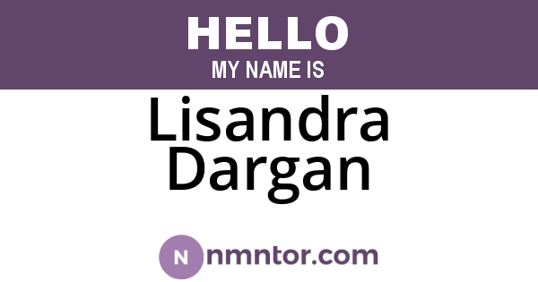 Lisandra Dargan