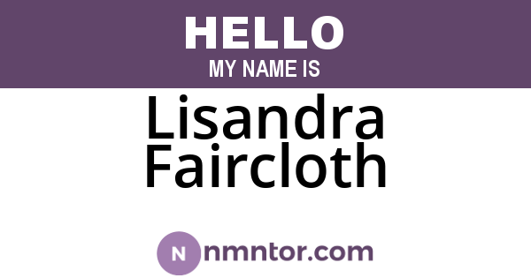Lisandra Faircloth