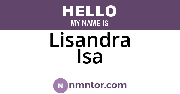 Lisandra Isa