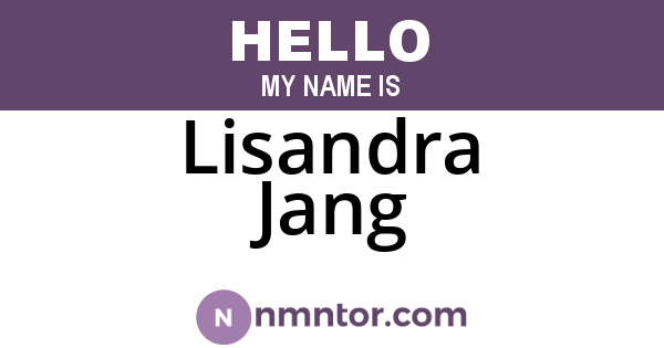 Lisandra Jang