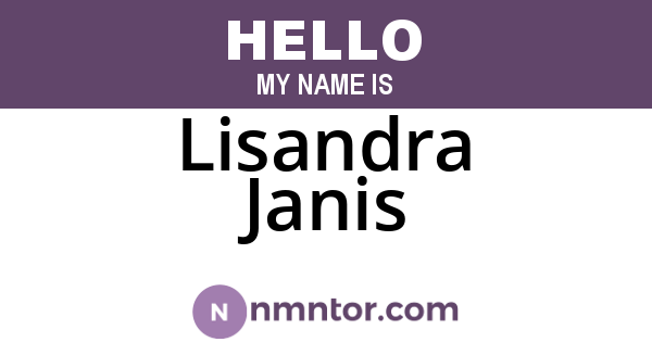Lisandra Janis