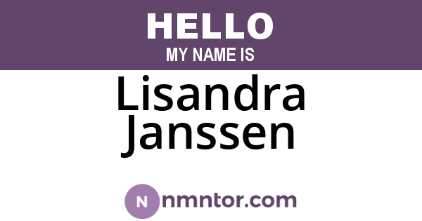 Lisandra Janssen