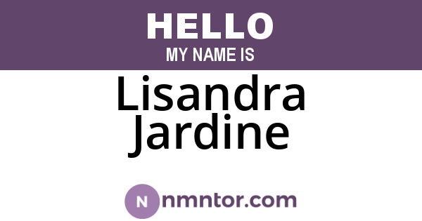 Lisandra Jardine