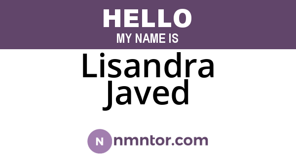 Lisandra Javed