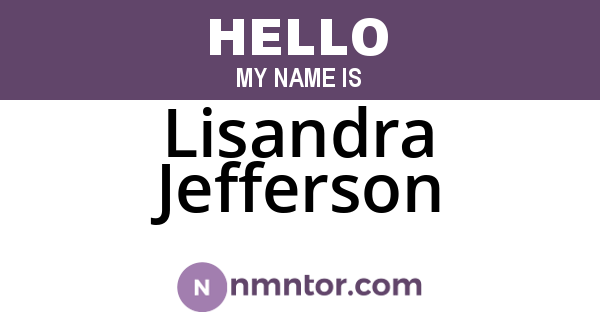 Lisandra Jefferson