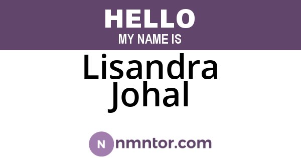 Lisandra Johal