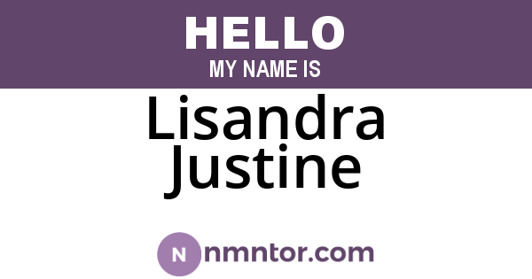 Lisandra Justine