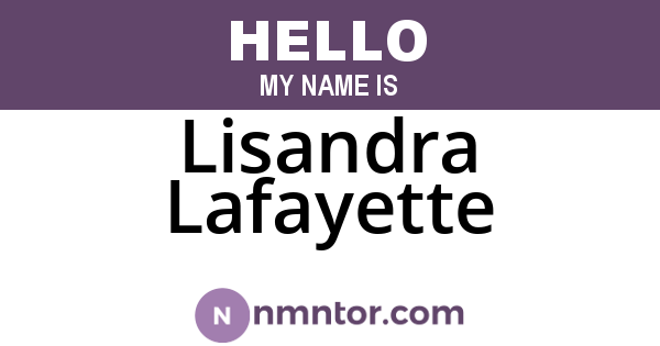 Lisandra Lafayette