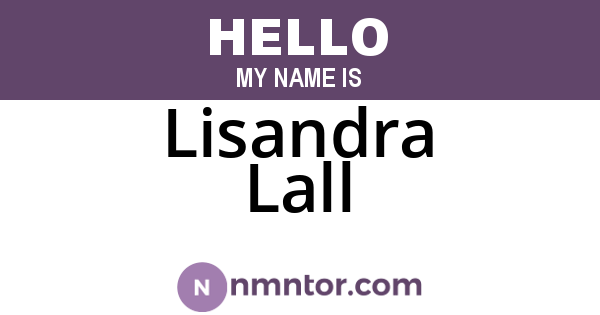 Lisandra Lall