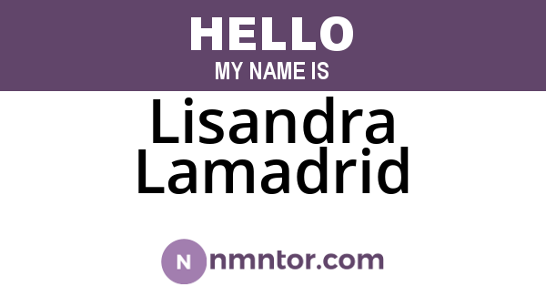 Lisandra Lamadrid