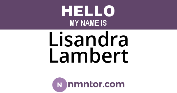 Lisandra Lambert