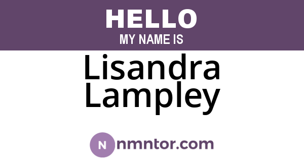 Lisandra Lampley