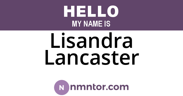 Lisandra Lancaster
