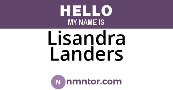 Lisandra Landers