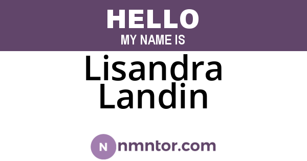Lisandra Landin