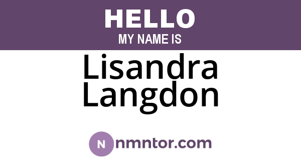 Lisandra Langdon