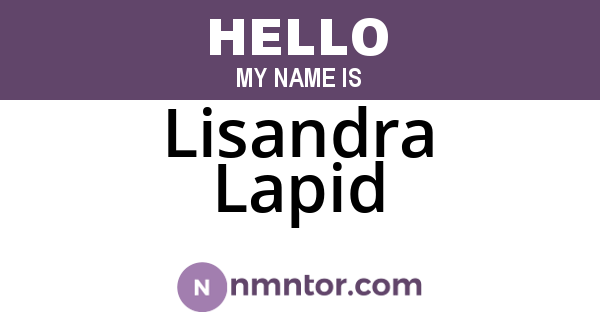 Lisandra Lapid