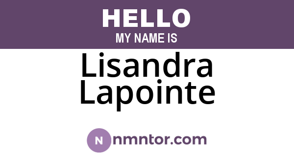 Lisandra Lapointe