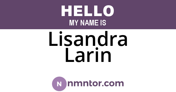 Lisandra Larin