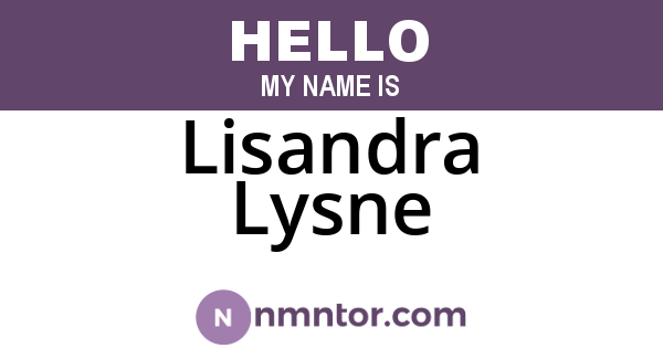 Lisandra Lysne