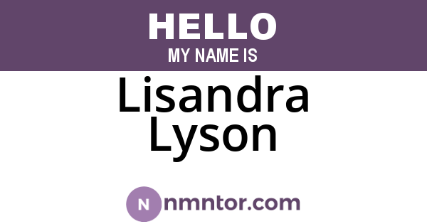 Lisandra Lyson