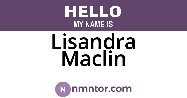 Lisandra Maclin