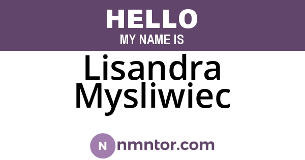 Lisandra Mysliwiec