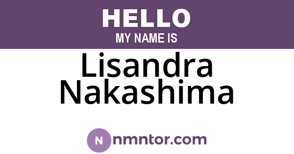 Lisandra Nakashima